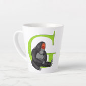 Tierisches ABC G ist für Gorilla Latte Tasse geeig (Linke Ecke)