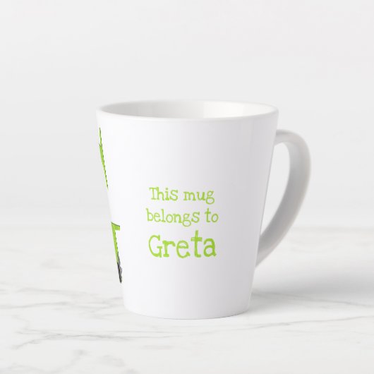 Tierisches ABC G ist für Gorilla Latte Tasse geeig (Rechte Ecke)