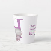 Tierisches ABC H ist zur Tasse von Hippo-Latte bes (Vorderseite)