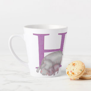 Tierisches ABC H ist zur Tasse von Hippo-Latte bes