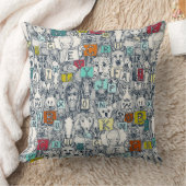 tierisches ABC-Indigomulti Kissen (Decke)