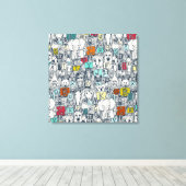 tierisches ABC-Indigomulti Leinwanddruck (Insitu (Holzboden))