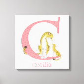 Tierisches ABC ist für den Ausdruck von Geparden-L Leinwanddruck (Vorderseite)