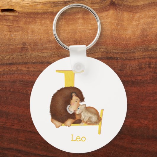 Tierisches ABC L für LöwenSchlüsselring Schlüsselanhänger (Vorderseite)