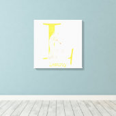 Tierisches ABC L ist für Lama-Leinwand bestimmt Leinwanddruck (Insitu (Holzboden))