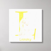 Tierisches ABC L ist für Lama-Leinwand bestimmt Leinwanddruck (Vorderseite)