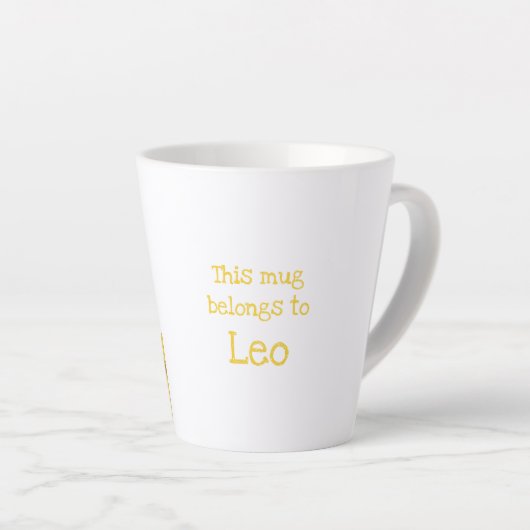 Tierisches ABC L ist für Tasse von Löwe aus Latein (Rechte Ecke)