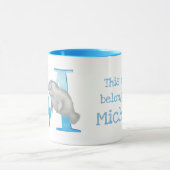 Tierisches ABC M ist für die ManateTasse bestimmt Tasse (Zentrum)