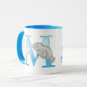 Tierisches ABC M ist für die ManateTasse bestimmt Tasse (Vorderseite Links)