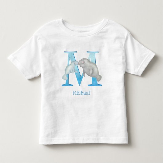 Tierisches ABC M ist für Manatee-T - Shirt bestimm (Vorderseite)