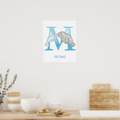 Tierisches ABC M ist für Manateprint Poster (Küche)