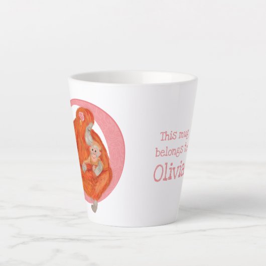 Tierisches ABC O ist zur Behandlung der latten Tas Milchtasse (Vorderseite)