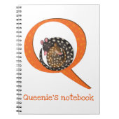 Tierisches ABC Q ist ein Quoll-Notebook Notizblock (Vorderseite)