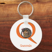 Tierisches ABC Q ist ein Quoll-Schlüsselring Schlüsselanhänger (Vorderseite)