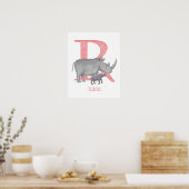 Tierisches ABC R ist für den Rhinodruck geeignet Poster (Küche)