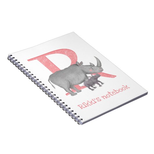 Tierisches ABC R ist für Rhino-Notebook geeignet Notizblock (Rechte Seite)