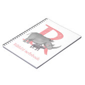 Tierisches ABC R ist für Rhino-Notebook geeignet Notizblock (Linke Seite)