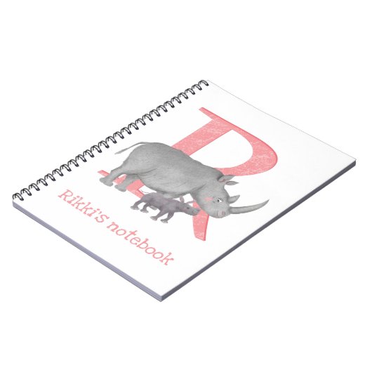 Tierisches ABC R ist für Rhino-Notebook geeignet Notizblock (Linke Seite)