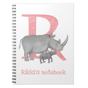 Tierisches ABC R ist für Rhino-Notebook geeignet Notizblock