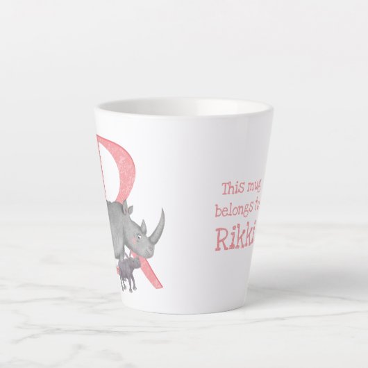 Tierisches ABC R ist zur Behandlung der latten Rhi Milchtasse (Vorderseite)