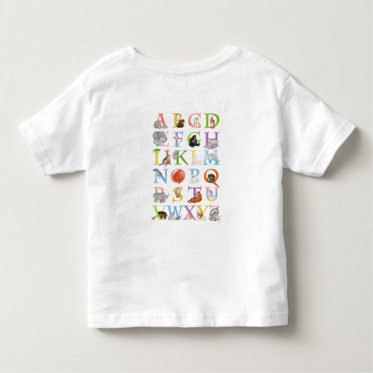 Tierisches ABC S für faulenden T - Shirt (Rückseite)