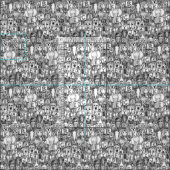 tierisches ABC Schwarz-weiß Stoff (Kachel)