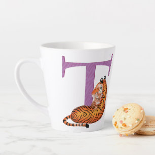 Tierisches ABC T ist für Tigerlatte Tasse