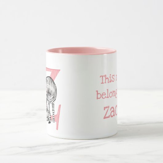 Tierisches ABC Z zur Behandlung der Zebra-Tasse Tasse (Zentrum)