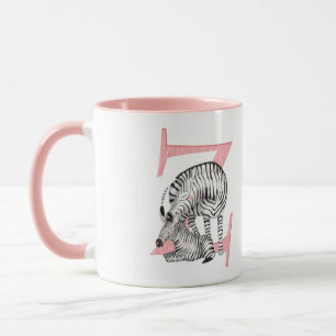 Tierisches ABC Z zur Behandlung der Zebra-Tasse Tasse