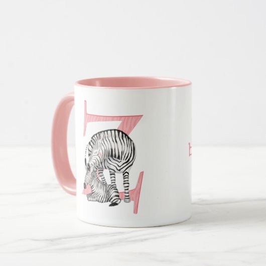 Tierisches ABC Z zur Behandlung der Zebra-Tasse Tasse (Vorderseite Links)