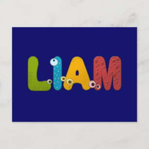 tierisches Alphabet Liam Postkarte