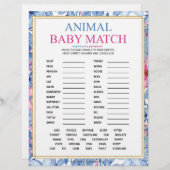 tierisches Babymatte [Aquarellfarben] Briefbogen (Vorne/Hinten)