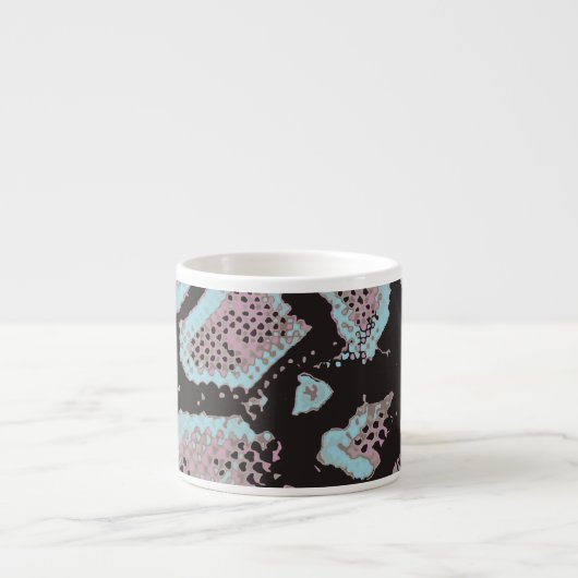 Tierisches Hautmuster, Vintages Design. Espressotasse (Vorderseite)