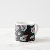 Tierisches Hautmuster, Vintages Design. Espressotasse (Vorderseite Rechts)