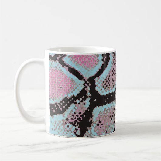 Tierisches Hautmuster, Vintages Design. Kaffeetasse (Links)