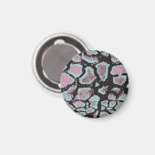 Tierisches Hautmuster, Vintages Design. Magnet (Vorderseite/Rückseite)