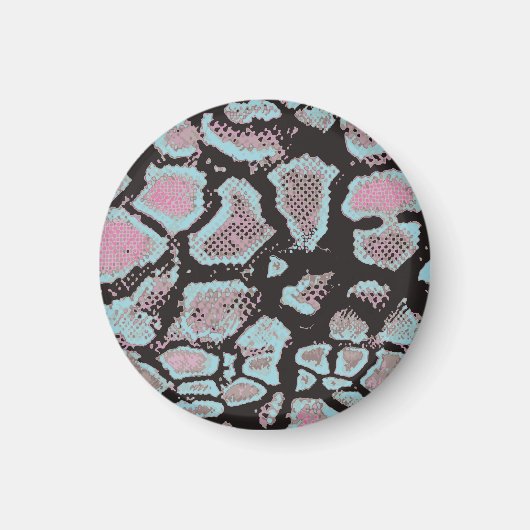 Tierisches Hautmuster, Vintages Design. Magnet (Vorne)