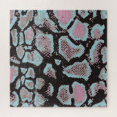 Tierisches Hautmuster, Vintages Design. Puzzle (Horizontal)