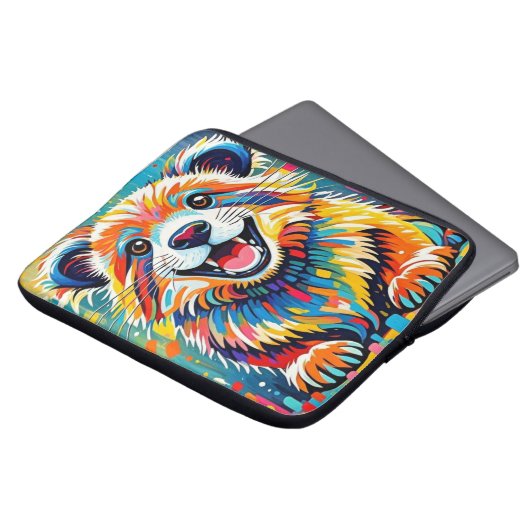 Tierisches Kunstdesign mit kühlem, dynamischem Des Laptopschutzhülle (Vorne Oben)