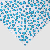 Tierisches Leopard Muster blaues Geschenk Seidenpapier (Ausschnitt)