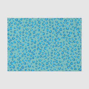 Tierisches Leopard Muster blaues Geschenk Seidenpapier