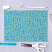 Tierisches Leopard Muster blaues Geschenk Seidenpapier (Handwerk)