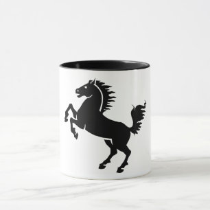 tierisches Lover   Schwarze Pferdezucht Tasse