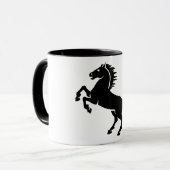 tierisches Lover | Schwarze Pferdezucht Tasse (Vorderseite Links)