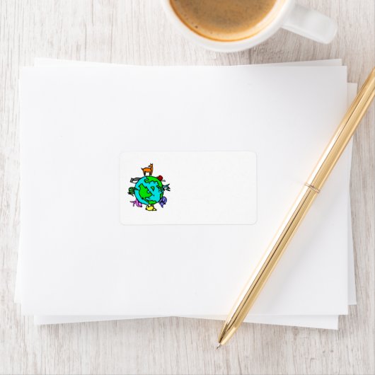 tierisches Planet Adressaufkleber (Insitu)