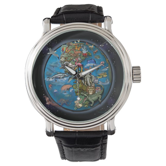 tierisches Planet Armbanduhr (Vorderseite)