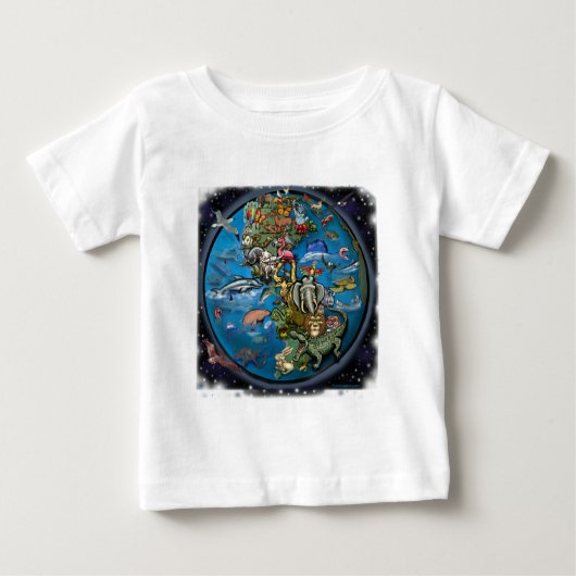 tierisches Planet Baby T-shirt (Vorderseite)