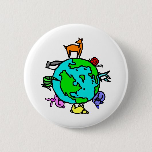 tierisches Planet Button (Vorderseite)