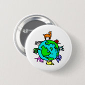 tierisches Planet Button (Vorne & Hinten)