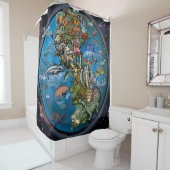 tierisches Planet Duschvorhang (Beispiel)